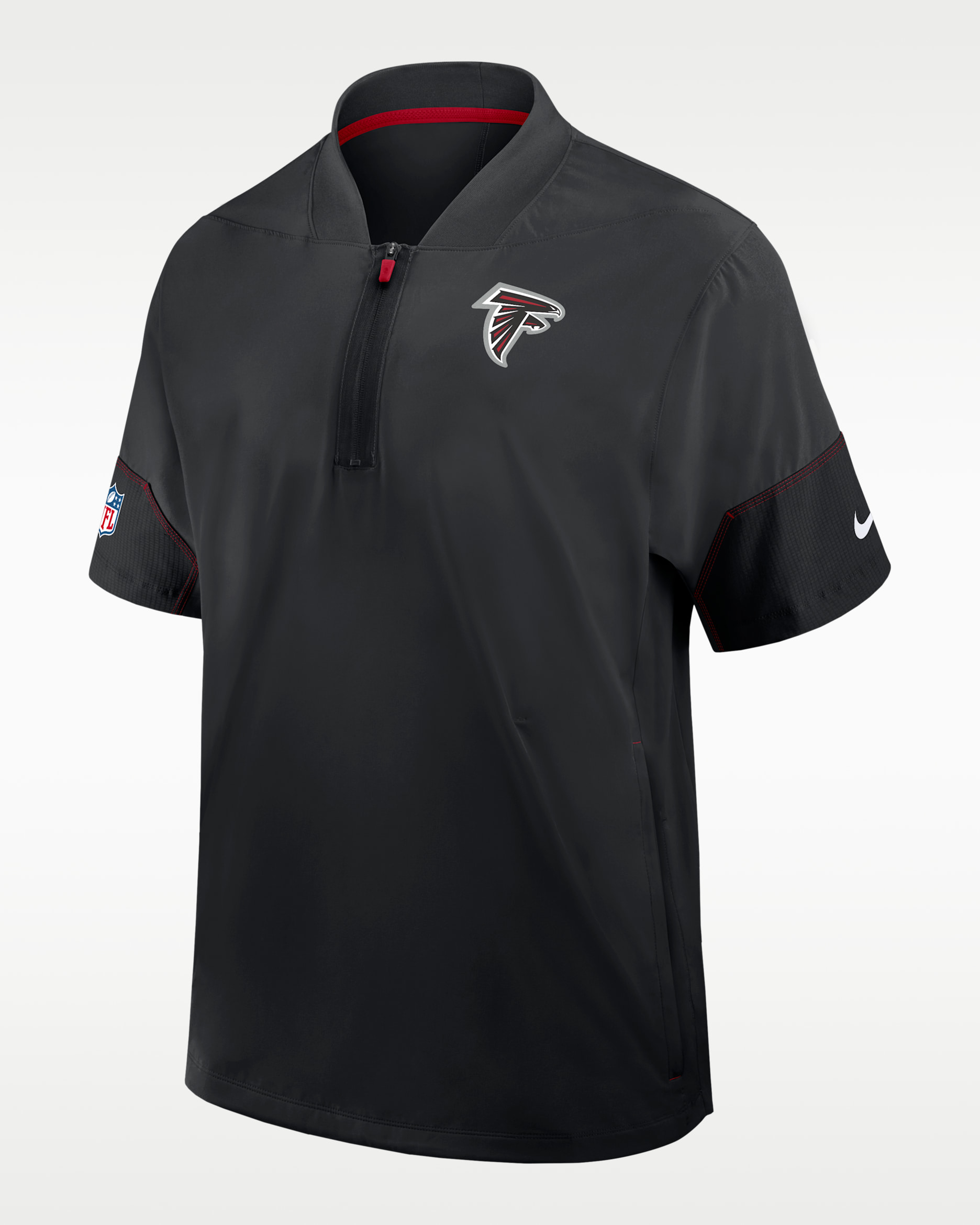 Atlanta Falcons Sideline Coach Men's Nike NFL 1/2-Zip Short-Sleeve
